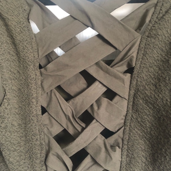 Anthropologie Green Corset Top - Picture 3 of 6